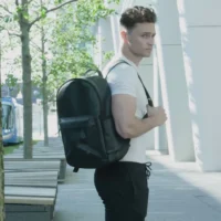 green laptop backpack